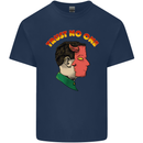 Trust No One Devil Demon 2 Faced Satan Kids T-Shirt Childrens Navy Blue