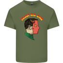 Trust No One Devil Demon 2 Faced Satan Mens Cotton T-Shirt Tee Top Military Green