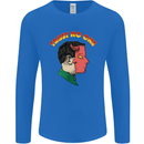 Trust No One Devil Demon 2 Faced Satan Mens Long Sleeve T-Shirt Royal Blue