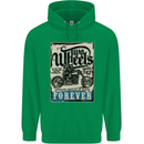 Two Wheels Biker Motorcycle Motorbike Childrens Kids Hoodie Irish Green