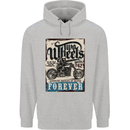 Two Wheels Biker Motorcycle Motorbike Childrens Kids Hoodie Sports Grey