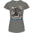 Two Wheels Biker Motorcycle Motorbike Womens Petite Cut T-Shirt Charcoal