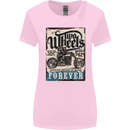 Two Wheels Biker Motorcycle Motorbike Womens Wider Cut T-Shirt Light Pink