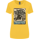 Two Wheels Biker Motorcycle Motorbike Womens Wider Cut T-Shirt Yellow