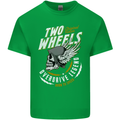 Two Wheels Motorcycle Motorbike Biker Mens Cotton T-Shirt Tee Top Irish Green