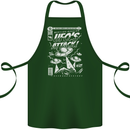 UFO's Attack! Aliens Out of Space Cotton Apron 100% Organic Forest Green