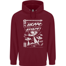 UFO's Attack! Aliens Out of Space Mens 80% Cotton Hoodie Maroon