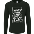 UFO's Attack! Aliens Out of Space Mens Long Sleeve T-Shirt Black