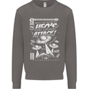UFO's Attack! Aliens Out of Space Mens Sweatshirt Jumper Charcoal