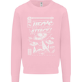 UFO's Attack! Aliens Out of Space Mens Sweatshirt Jumper Light Pink