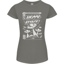 UFO's Attack! Aliens Out of Space Womens Petite Cut T-Shirt Charcoal