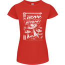 UFO's Attack! Aliens Out of Space Womens Petite Cut T-Shirt Red