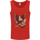 USA Eagle Flag America Patriotic July 4th Mens Vest Tank Top Red