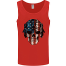 USA Flag Biker Skull Motorcycle Motorbike Mens Vest Tank Top Red