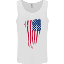 USA Stars & Stripes Flag July 4th America Mens Vest Tank Top White