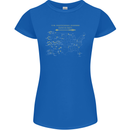 US National Parks Hiking Trekking Walking Womens Petite Cut T-Shirt Royal Blue