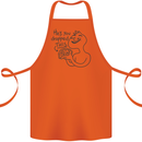 U Dropped Your Brain Sarcastic Dumb Stupid Cotton Apron 100% Organic Orange