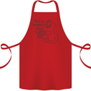 U Dropped Your Brain Sarcastic Dumb Stupid Cotton Apron 100% Organic Red