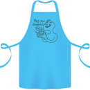 U Dropped Your Brain Sarcastic Dumb Stupid Cotton Apron 100% Organic Turquoise