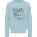 U Dropped Your Brain Sarcastic Dumb Stupid Kids Sweatshirt Jumper Light Blue