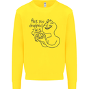 U Dropped Your Brain Sarcastic Dumb Stupid Kids Sweatshirt Jumper Yellow