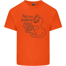 U Dropped Your Brain Sarcastic Dumb Stupid Mens Cotton T-Shirt Tee Top Orange