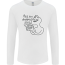 U Dropped Your Brain Sarcastic Dumb Stupid Mens Long Sleeve T-Shirt White