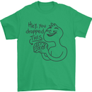 U Dropped Your Brain Sarcastic Dumb Stupid Mens T-Shirt 100% Cotton Irish Green