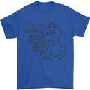 U Dropped Your Brain Sarcastic Dumb Stupid Mens T-Shirt 100% Cotton Royal Blue