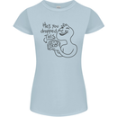 U Dropped Your Brain Sarcastic Dumb Stupid Womens Petite Cut T-Shirt Light Blue