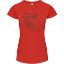 U Dropped Your Brain Sarcastic Dumb Stupid Womens Petite Cut T-Shirt Red