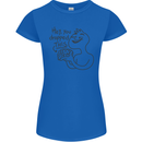 U Dropped Your Brain Sarcastic Dumb Stupid Womens Petite Cut T-Shirt Royal Blue