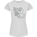 U Dropped Your Brain Sarcastic Dumb Stupid Womens Petite Cut T-Shirt White