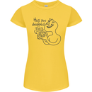 U Dropped Your Brain Sarcastic Dumb Stupid Womens Petite Cut T-Shirt Yellow