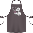 U Dropped Your Brain Sarcastic Stupid Dumb Cotton Apron 100% Organic Dark Grey
