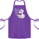 U Dropped Your Brain Sarcastic Stupid Dumb Cotton Apron 100% Organic Purple
