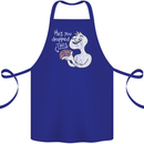 U Dropped Your Brain Sarcastic Stupid Dumb Cotton Apron 100% Organic Royal Blue