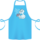 U Dropped Your Brain Sarcastic Stupid Dumb Cotton Apron 100% Organic Turquoise