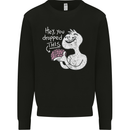 U Dropped Your Brain Sarcastic Stupid Dumb Kids Sweatshirt Jumper Black