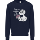 U Dropped Your Brain Sarcastic Stupid Dumb Kids Sweatshirt Jumper Navy Blue