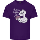 U Dropped Your Brain Sarcastic Stupid Dumb Mens Cotton T-Shirt Tee Top Purple