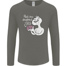 U Dropped Your Brain Sarcastic Stupid Dumb Mens Long Sleeve T-Shirt Charcoal
