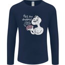 U Dropped Your Brain Sarcastic Stupid Dumb Mens Long Sleeve T-Shirt Navy Blue