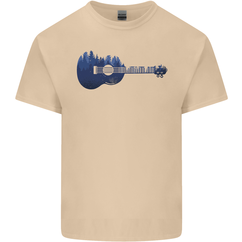 Ukulele Forest Guitar Music Guitarist Mens Cotton T-Shirt Tee Top Sand