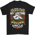 Uncle Is My Favourite Funny Fathers Day Mens T-Shirt Cotton Gildan Black
