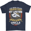Uncle Is My Favourite Funny Fathers Day Mens T-Shirt Cotton Gildan Navy Blue
