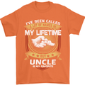 Uncle Is My Favourite Funny Fathers Day Mens T-Shirt Cotton Gildan Orange