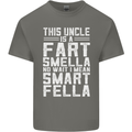 Uncle Is a Fart Smella Funny Fathers Day Mens Cotton T-Shirt Tee Top Charcoal