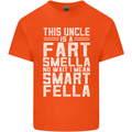 Uncle Is a Fart Smella Funny Fathers Day Mens Cotton T-Shirt Tee Top Orange