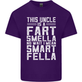 Uncle Is a Fart Smella Funny Fathers Day Mens Cotton T-Shirt Tee Top Purple